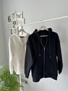 KAPİŞONLU FERMUARLI SWEATSHIRT