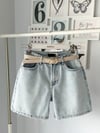 KEMERLİ 5 CEP DENIM ŞORT