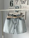 KEMERLİ 5 CEP DENIM ŞORT