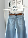 KEMERLİ BUZ MAVİ WIDE LEG JEAN