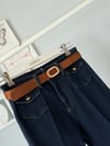 KEMERLİ CEP DETAYLI FLARE JEAN
