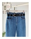 KEMERLİ KESİK PAÇA JEAN