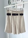 KEMERLİ KETEN ŞORT