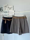 KEMERLİ TENCEL PİLE DETAY ŞORT