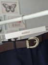 KEMERLİ WİDE LEG KUMAŞ PANTOLON