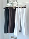 KEMERLİ WİDE LEG KUMAŞ PANTOLON
