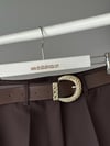 KEMERLİ WİDE LEG KUMAŞ PANTOLON