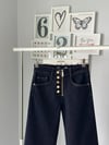 KOYU RENK METALİK FERMUARLI JEAN