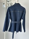 KUŞAKLI DENIM CEKET