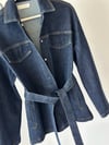 KUŞAKLI DENIM CEKET