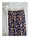 LACİVERT DESENLİ BELİ LASTİKLİ PANTOLON