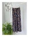 LACİVERT DESENLİ BELİ LASTİKLİ PANTOLON
