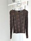 LEOPAR DESENLİ TRANSPARAN BLUZ