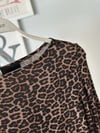 LEOPAR DESENLİ TRANSPARAN BLUZ