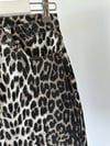 LEOPAR LİKRALI DENİM ETEK