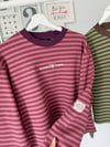 NAKIŞLI ÇİZGİLİ SWEATSHIRT