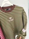 NAKIŞLI ÇİZGİLİ SWEATSHIRT