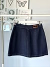 NAVY GOLD DÜĞME DENIM ETEK
