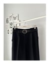 SİYAH KEMERLİ FİT PANTOLON