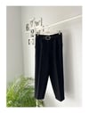 SİYAH KEMERLİ FİT PANTOLON