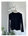 YAKA DETAY UZUN KOL TSHIRT