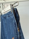 YANDAN FERMUARLI DENIM ETEK