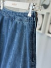 YANDAN FERMUARLI DENIM ETEK