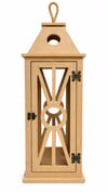 Ahşap  Retro Büyük Fener R228 \ 16X16X60cm