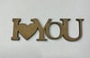 LAZER KESİM LOVE YOU 12X4 CM