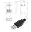 IC-264A USB Seyyar Erkek Kapaklı