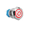 E1T 19MM METAL BUTON KALICILI 12-24V KIRMIZI LED 1NO/1NC