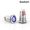 D57 19MM METAL YAYLI BUTON 12-24V MAVİ LED