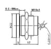 19mm Metal Piezo Buton Dokunmatik IP68 Siyah