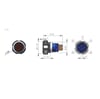 19mm Plastik LED'li Yaylı Buton
