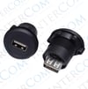 22MM PANO TİP SİYAH USB A DİŞİ SOKET  