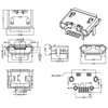 IC-266A-1 Mikro USB 4 Şaseli Mini 5 Pin
