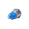 E59 19MM METAL BUTON YAYLI 12-24V BEYAZ LED 1NO/1NC