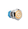 E48T 19MM METAL BUTON KALICILI 12-24V TURUNCU LED 1NO/1NC