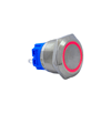 E72 22MM METAL BUTON KALICILI 12-24V KIRMIZI LED 1NO/1NC