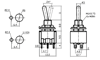 IC-145 Toggle Switch ON-OFF-ON Ø6mm MTS-203