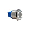 E87 22MM METAL BUTON YAYLI 12-24V BEYAZ LED 1NO/1NC