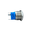 E74 22MM METAL BUTON KALICILI 12-24V MAVİ LED 1NO/1NC