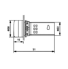 AD22-22T 22mm Dijital Kablolu Termometre 