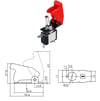 IC-161B Toggle Switch Emniyet Kapağı Ø12mm için