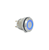 E36 16MM METAL BUTON YAYLI 12-24V MAVİ LED 1NO