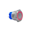 E69 22MM METAL BUTON YAYLI 12-24V KIRMIZI LED 1NO/1NC