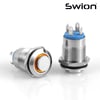 D12-O | 12MM METAL YAYLI BUTON 12-24V TURUNCU LED