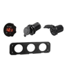 VOLTMETRE + ÇAKMAK GİRİŞİ + 2'Lİ USB + 3'LÜ KULAK  PANO TİP 28MM