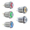 12MM YAYLI LEDLİ METAL BUTON - 1NO - IP67