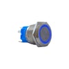 E74 22MM METAL BUTON KALICILI 12-24V MAVİ LED 1NO/1NC